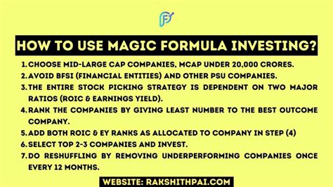 Magic Formula Investing Meaning Features And Benefits Explained