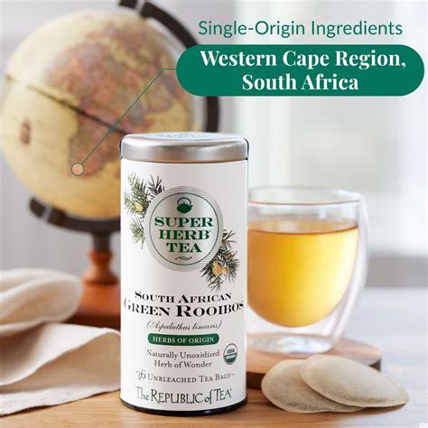 Organic South African Green Rooibos Superherb® Herbs Of Origin Tea Bags