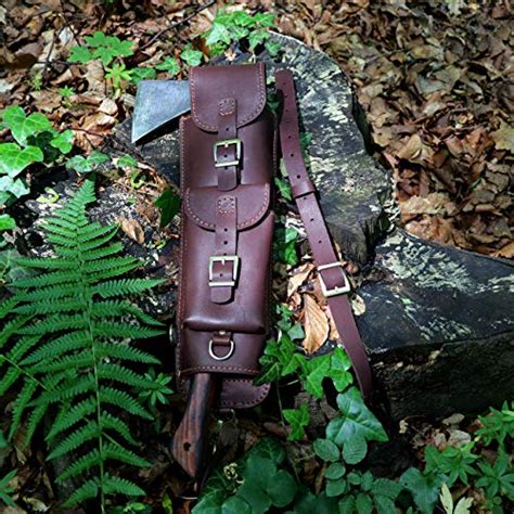 Shoulder Leather Case For Axe Handmade Leather Backpack For Axe Case