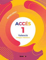 Acc S R Batxillerat Valenci Llengua I Literatura Con Ofertas En