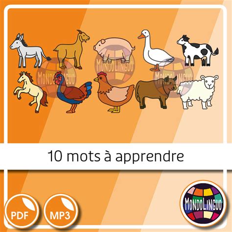 Vocabulaire Animaux De La Ferme