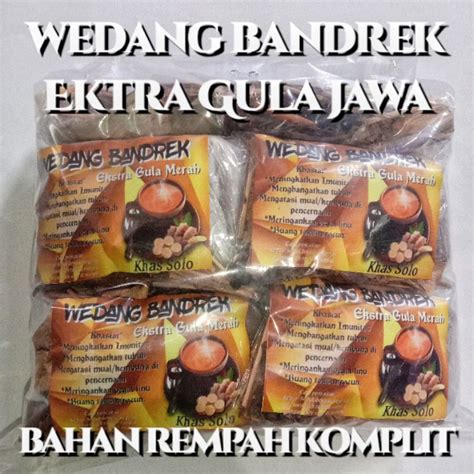 Jual 1PACK 10BKS WEDANG BANDREK GULA JAWA REMPAH PALING KOMPLIT JSR