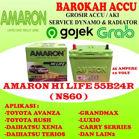 Jual AKI MOBIL AMARON HI LIFE 55B24R NS60 45 AH Shopee Indonesia