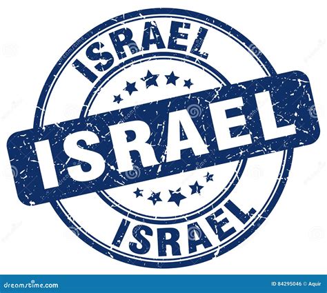 Sello Redondo Del Grunge Azul De Israel Ilustraci N Del Vector