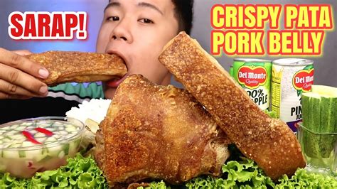 CRISPY PORK BELLY AND CRISPY PATA MUKBANG Putok Batok Mukbang Pinoy