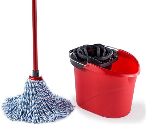 Vileda Supermocio Microfibre And Cotton Mop And Bucket Set Mop For