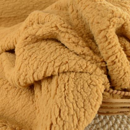 Tissu Fausse Fourrure Maille Sherpa Camel Oeko Tex