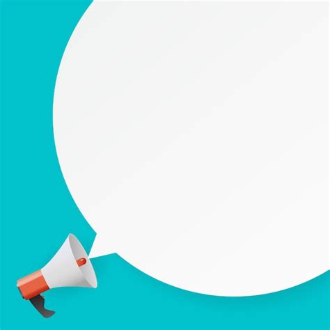 Premium Vector Megaphone With Empty Speech Bubble Vector Illustration