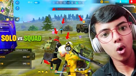 Solo Vs Squad Rank Push Only Red Number 🤯 Watch Till End Gloow Wall नही