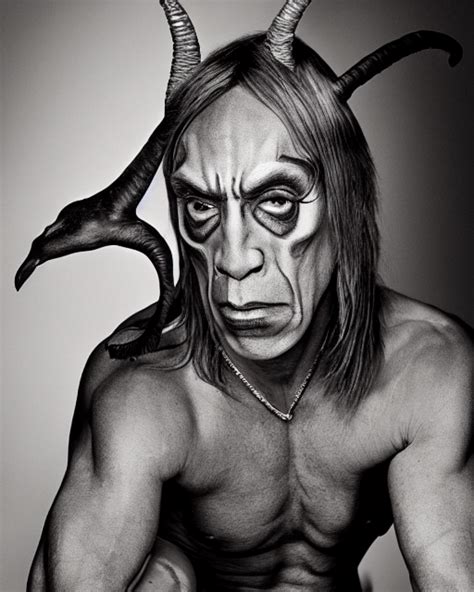 Krea Ai Singer Iggy Pop In Elaborate Pan Satyr Goat Man Ma