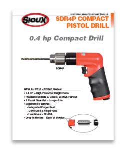 Sdr P Compact Pistol Drill Sioux Tools