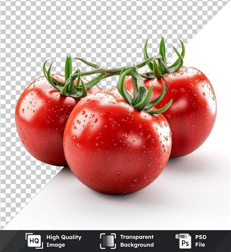 Premium PSD Transparent Psd Picture Fresh Red Tomatoes With Green