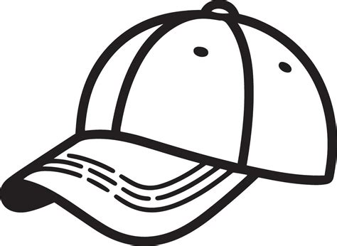 Baseball hat icon. Cap outline silhouette illustration. 46806360 Vector ...