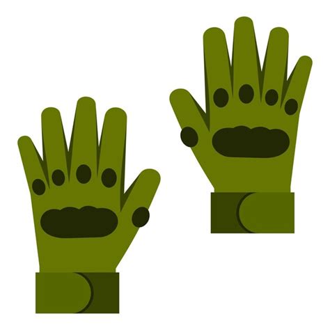 Premium Vector Pair Of Paintball Gloves Icon Flat Illustration Of