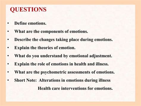 Psychology of Emotions | PPT