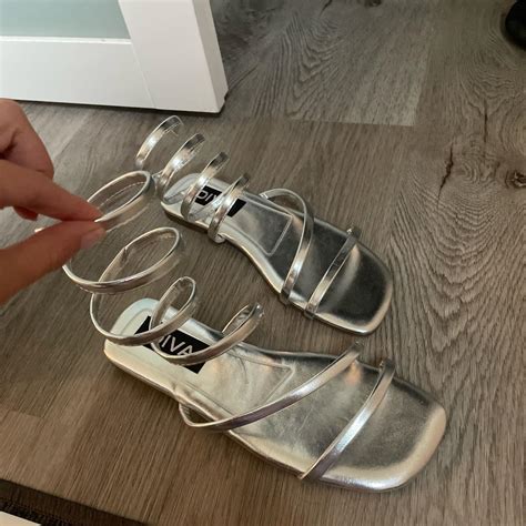 Super Cute Silver Sandals From Naples Italy 🇮🇹 Depop