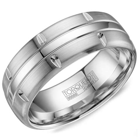 Crownring Torque Alternative Metals Men S White Cobalt Wedding Band For Men Cobalt Wedding