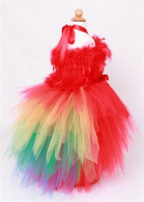 Tutu Dress Paradise Parrot Red Rainbow Scarlett Macaw Halloween