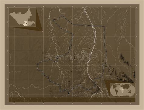 Quatoria Central Soudan Sud S Pia Capital Illustration Stock