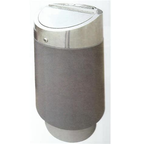 Stainless Steel Round Waste Bin Cw Flip And Ashtray Top Svs Hygiene