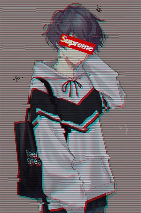 Anime Boy Glitch Effect