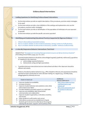 Fillable Online Evidence Based Interventions Fax Email Print PdfFiller