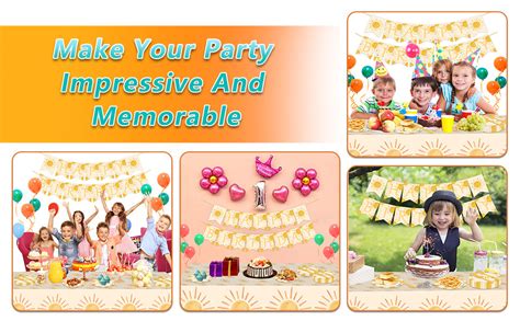 42pcs Boho Sun Birthday Party Supplies First Trip Around