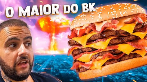 O Maior E Mais Caro Hamb Rguer Do Burger King Youtube