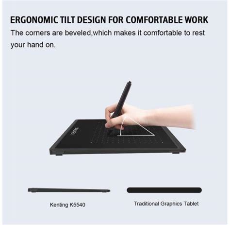 Kenting K5540 Drawing Tablet Usb Graphic Tablet 55 X 4 Inches Pen