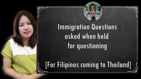 PH Immigration Questions For Filipinos YouTube