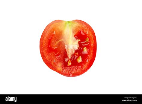 Tomato Slice Isolated On White Background Stock Photo Alamy