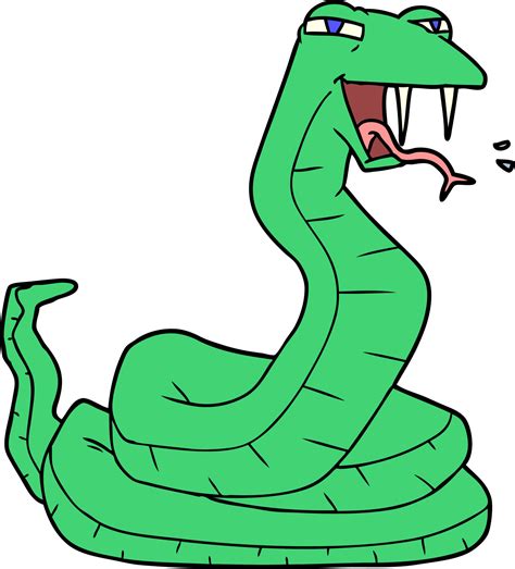 Cartoon cute snake hissing 14035951 Vector Art at Vecteezy