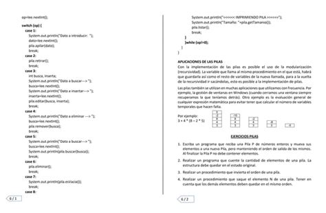 PROGRAMACION DE PILAS JAVA ORIENTACION DE OBJETOS Pdf