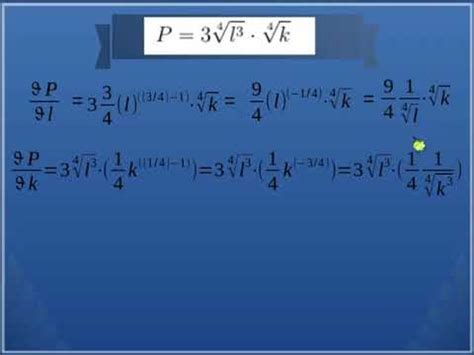 Produccion Marginal Con Derivadas Parciales YouTube