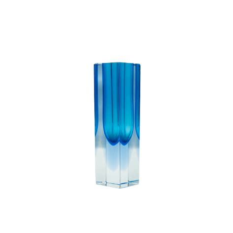 Vaso Vintage In Vetro Di Murano Blu Seguso Deesup