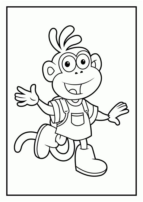 Dora Boots Coloring Pages Clip Art Library