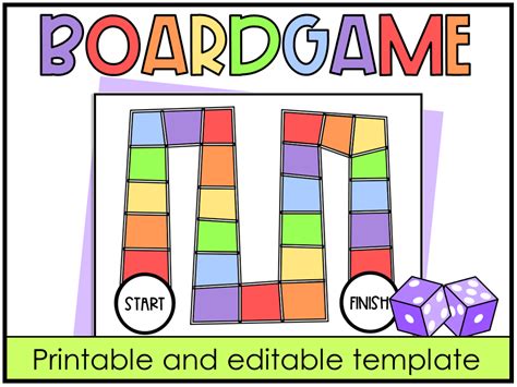 Editable Board Game Template Teaching Resources Worksheets Library