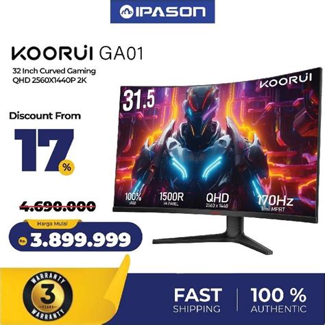 Jual Koorui 32 Inch Curved Gaming Monitor Qhd 2k 170hz 1500r 1ms Ga01 Shopee Indonesia