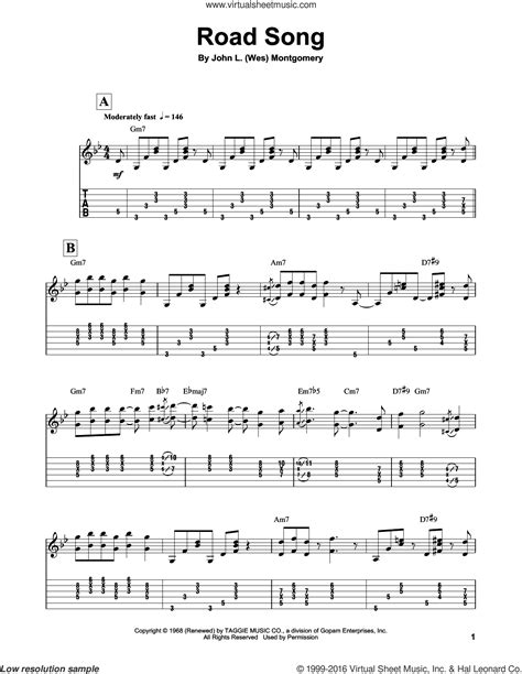 Road Song Sheet Music For Guitar Tablature Play Along Pdf