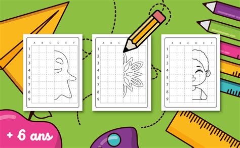 Amazon fr Apprendre à dessiner sur quadrillage par symétrie Livre