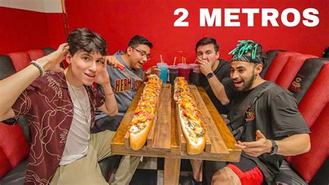 Reto Comer El Hotdog Más Grande Del Mundo 2 Metros Youtube