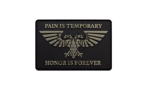 Шеврон Pain Is Temporary Honor Is Forever Warhammer 40k Pvc