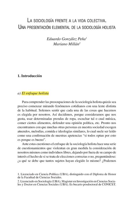 Perspectivas Sociológicas 101 154 La SociologÍa Frente A La Vida