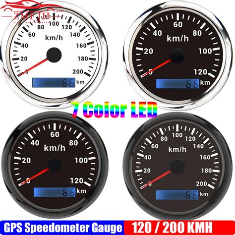 Customized 85MM GPS Speedometer For Marine Boat 7 Color Backlight 0 120