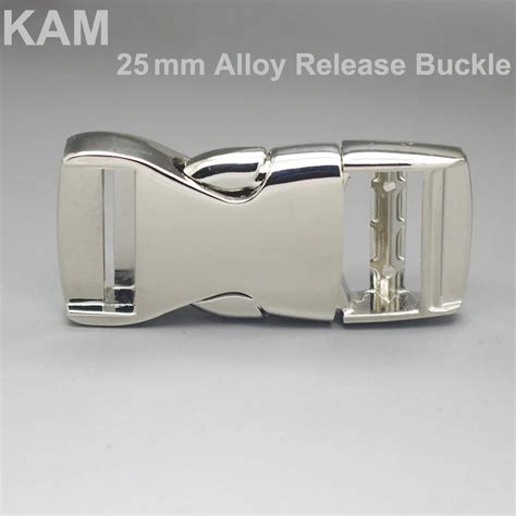 2 Pcs KAM 25 Mm Alloy Metal Silver Release Security Buckle Bag