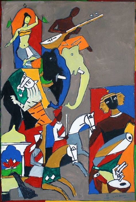 M.F. Husain - Bharat For Sale at 1stDibs