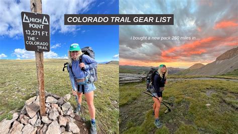 Colorado Trail Thru Hike Gear List YouTube