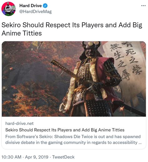 Sekiro Should Respect Its Players And Add Big Anime T Hard Drive Website Know Your Meme