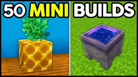 Minecraft 50 Mini Build Hacks YouTube