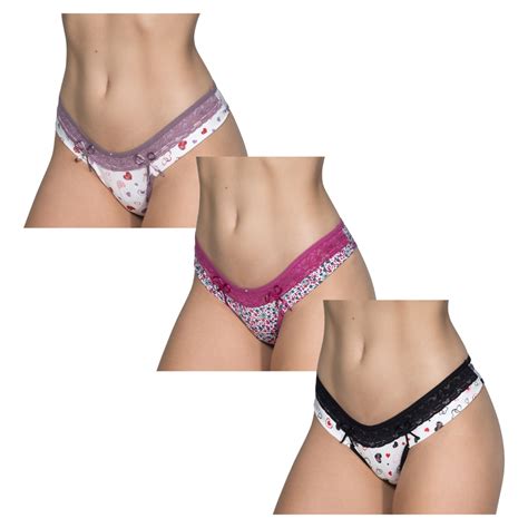 Kit 5 Tangas Lingerie Em Microfibra Estampada Luxo Calcinha Detalhe Em